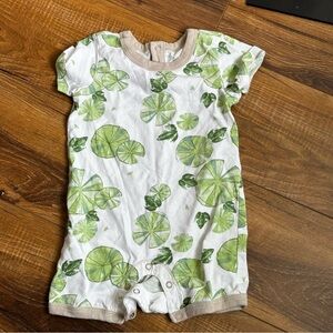 Burt's Bees Baby Romper with Leaf Design